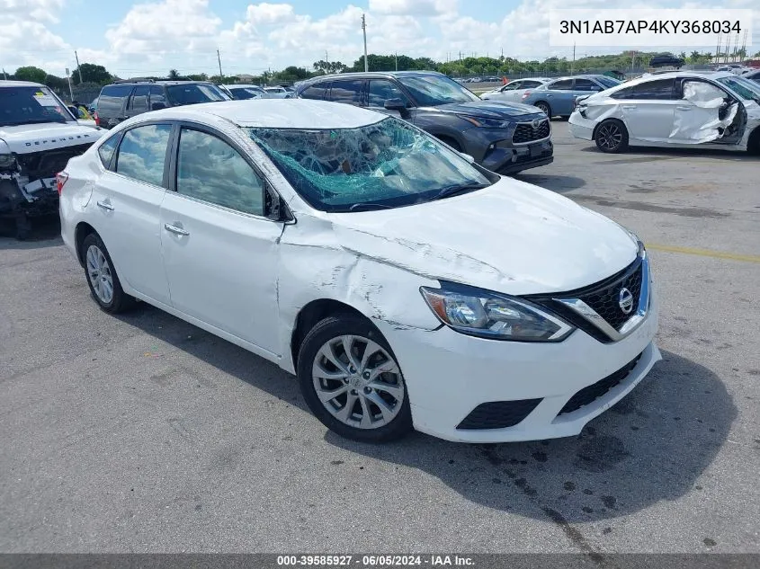 2019 Nissan Sentra Sv VIN: 3N1AB7AP4KY368034 Lot: 39585927