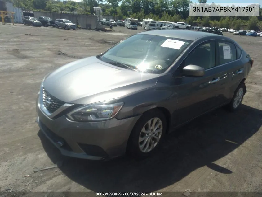 2019 Nissan Sentra Sv VIN: 3N1AB7AP8KY417901 Lot: 39590059