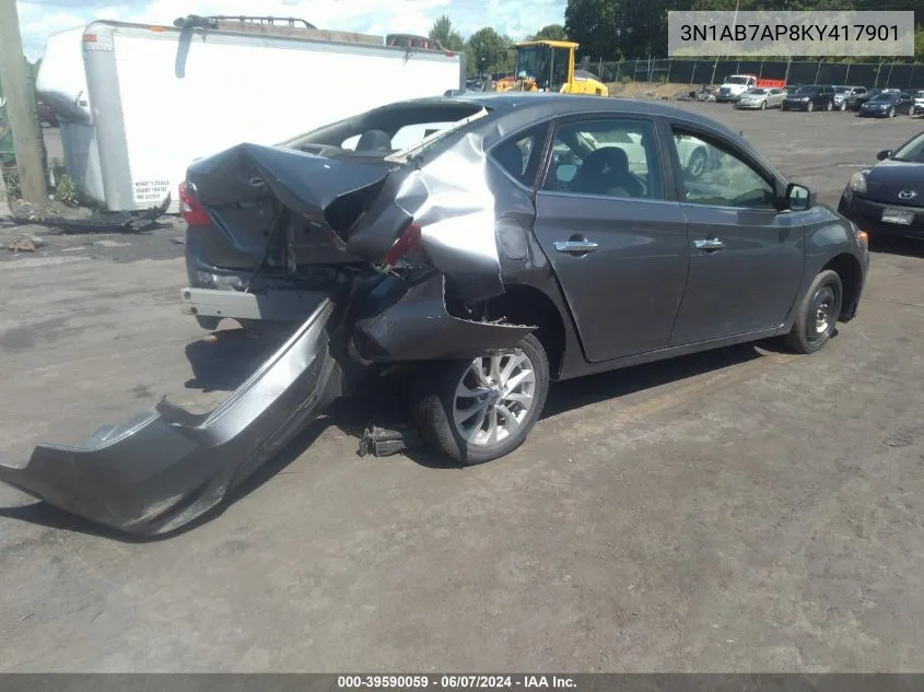 2019 Nissan Sentra Sv VIN: 3N1AB7AP8KY417901 Lot: 39590059