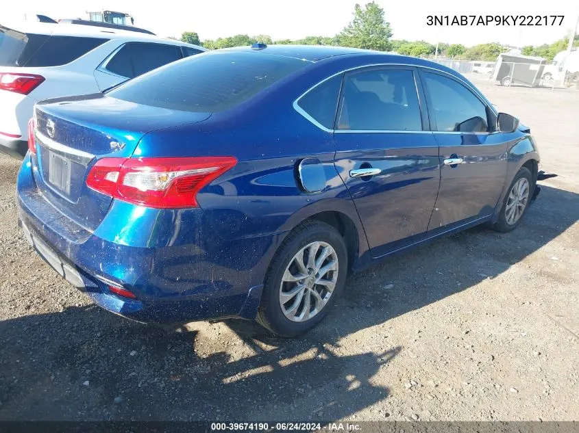 2019 Nissan Sentra Sv VIN: 3N1AB7AP9KY222177 Lot: 39674190