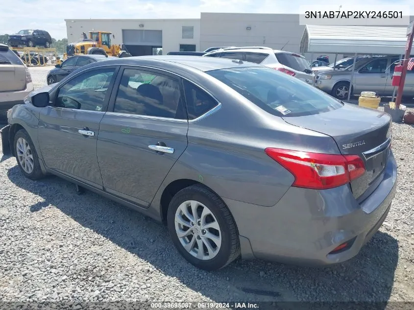 3N1AB7AP2KY246501 2019 Nissan Sentra Sv