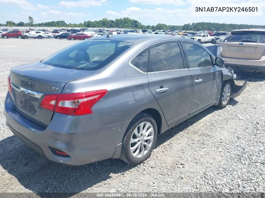 2019 Nissan Sentra Sv VIN: 3N1AB7AP2KY246501 Lot: 39695087