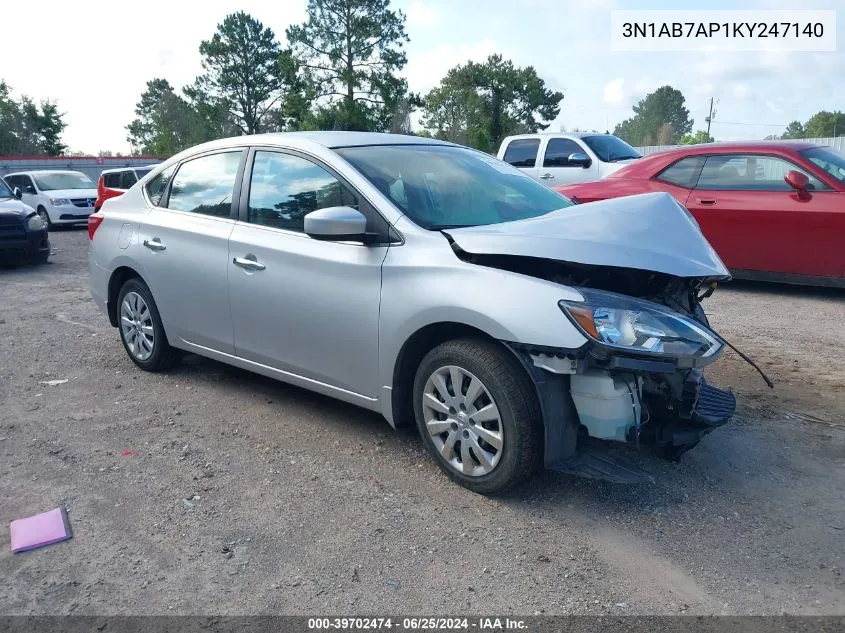 3N1AB7AP1KY247140 2019 Nissan Sentra S