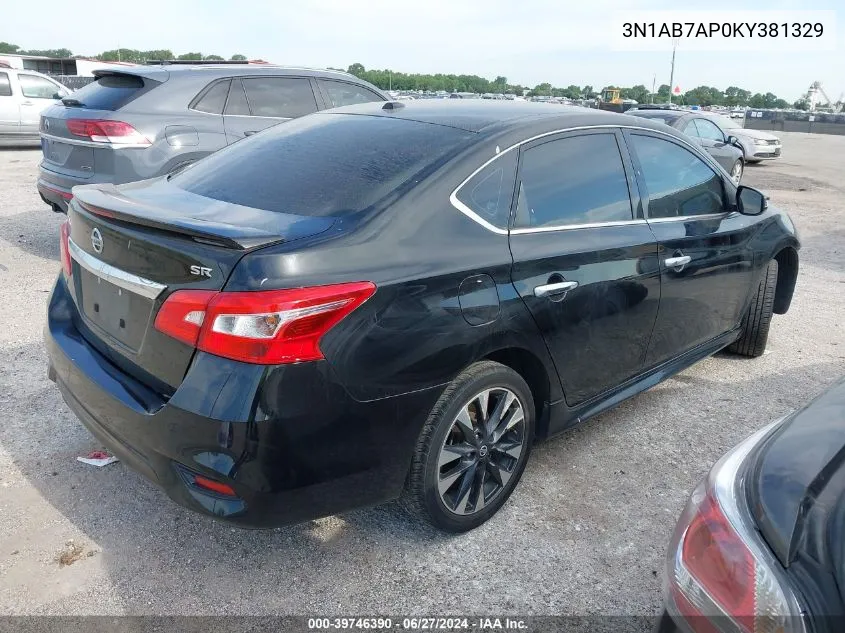 3N1AB7AP0KY381329 2019 Nissan Sentra Sr