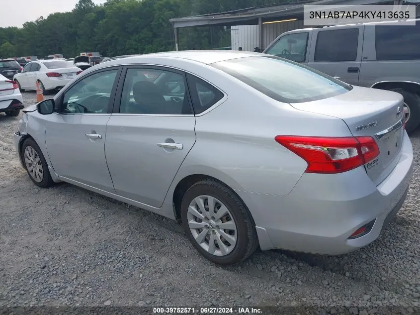 3N1AB7AP4KY413635 2019 Nissan Sentra S