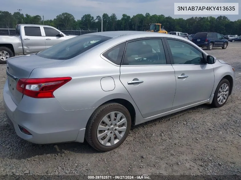 3N1AB7AP4KY413635 2019 Nissan Sentra S