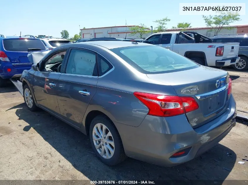 2019 Nissan Sentra Sv VIN: 3N1AB7AP6KL627037 Lot: 39753676