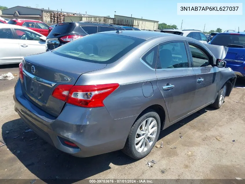 2019 Nissan Sentra Sv VIN: 3N1AB7AP6KL627037 Lot: 39753676