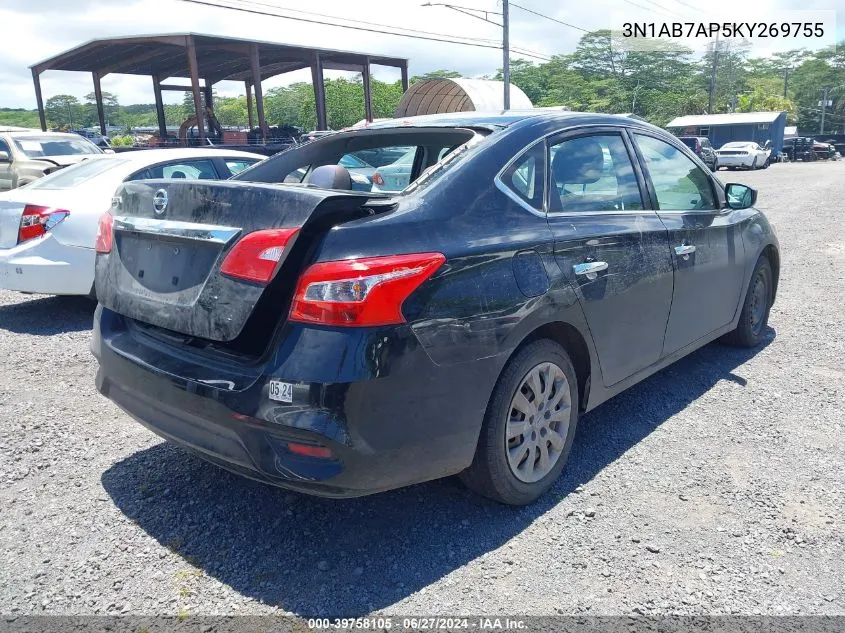 3N1AB7AP5KY269755 2019 Nissan Sentra S