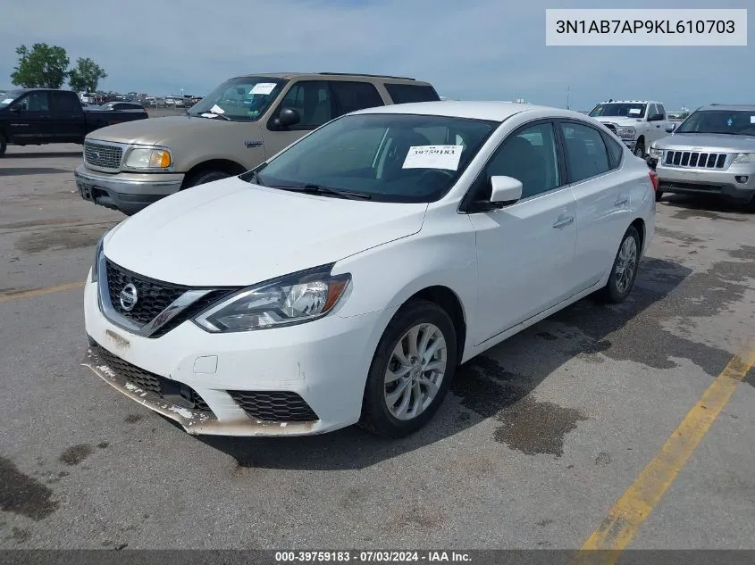 3N1AB7AP9KL610703 2019 Nissan Sentra Sv