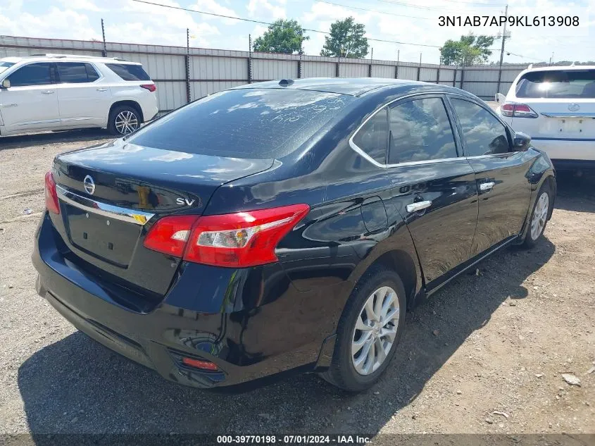 3N1AB7AP9KL613908 2019 Nissan Sentra Sv