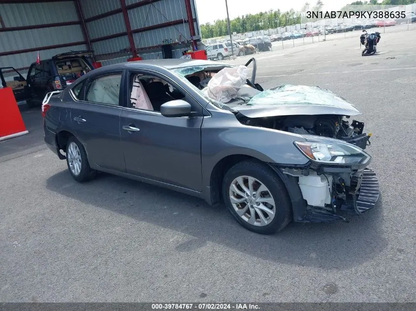 2019 Nissan Sentra Sv VIN: 3N1AB7AP9KY388635 Lot: 40477977