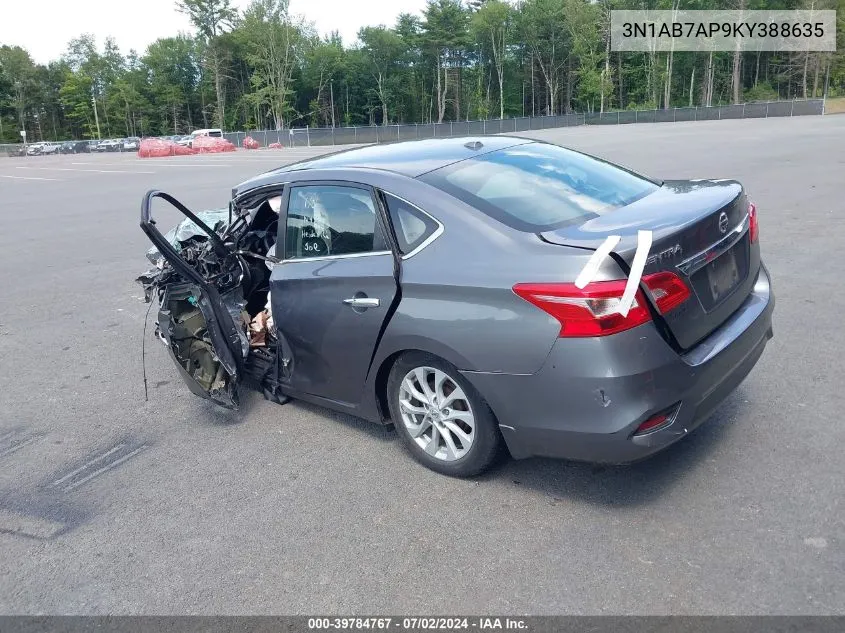 3N1AB7AP9KY388635 2019 Nissan Sentra Sv