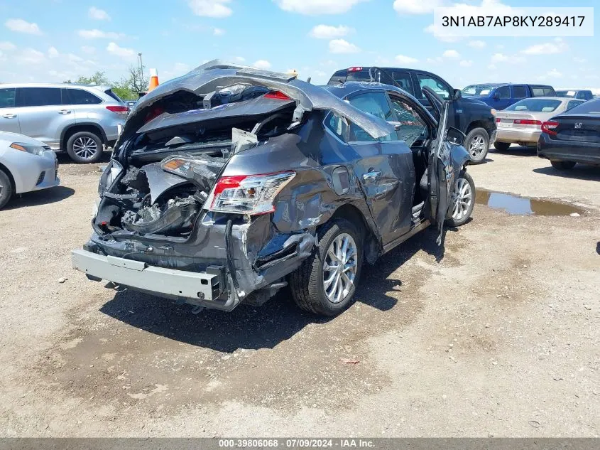 3N1AB7AP8KY289417 2019 Nissan Sentra Sv