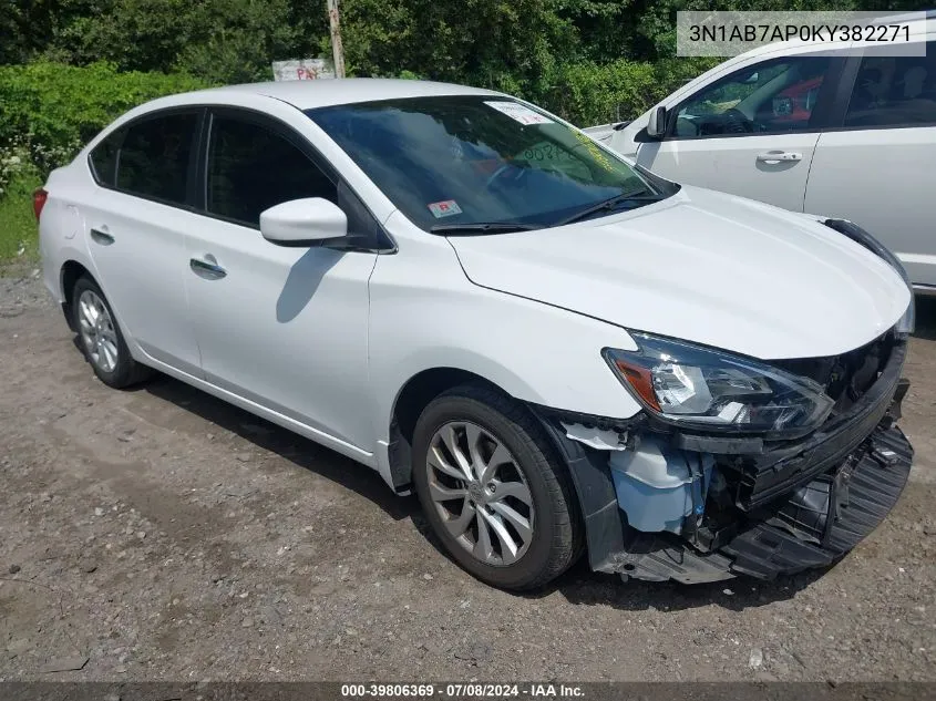 3N1AB7AP0KY382271 2019 Nissan Sentra Sv