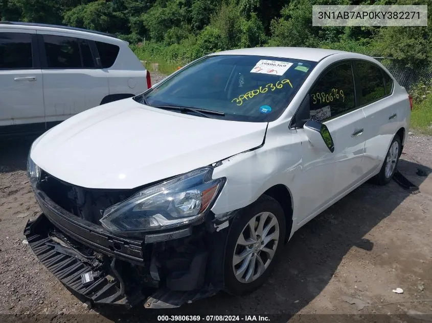 2019 Nissan Sentra Sv VIN: 3N1AB7AP0KY382271 Lot: 39806369