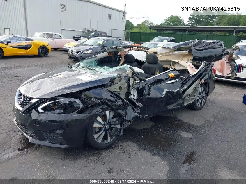 2019 Nissan Sentra Sv VIN: 3N1AB7AP0KY425815 Lot: 39808248