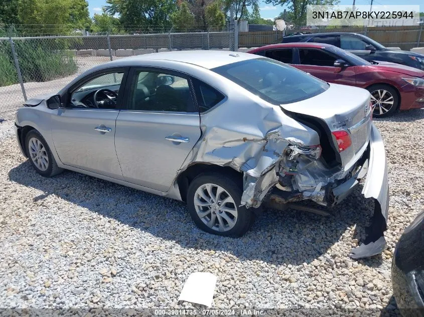 3N1AB7AP8KY225944 2019 Nissan Sentra Sv