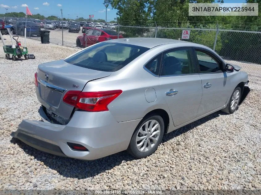 2019 Nissan Sentra Sv VIN: 3N1AB7AP8KY225944 Lot: 39814735