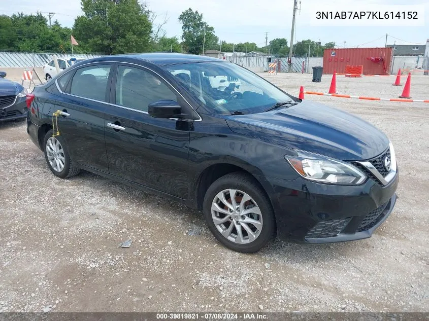 3N1AB7AP7KL614152 2019 Nissan Sentra Sv