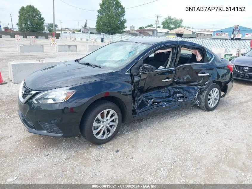 3N1AB7AP7KL614152 2019 Nissan Sentra Sv