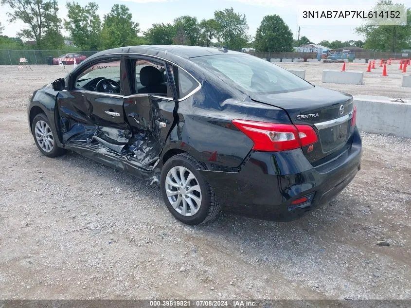 3N1AB7AP7KL614152 2019 Nissan Sentra Sv