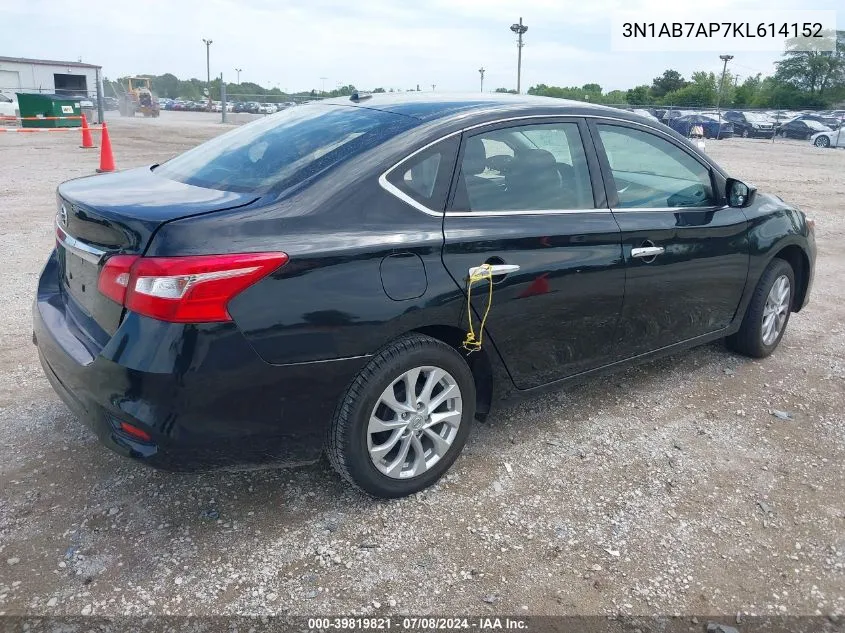 3N1AB7AP7KL614152 2019 Nissan Sentra Sv