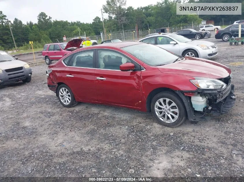 3N1AB7APXKY263837 2019 Nissan Sentra Sv