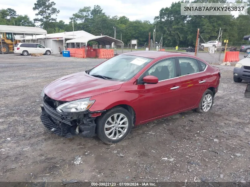 2019 Nissan Sentra Sv VIN: 3N1AB7APXKY263837 Lot: 39822123