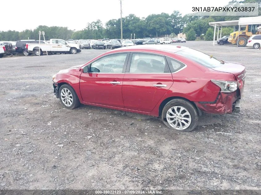 2019 Nissan Sentra Sv VIN: 3N1AB7APXKY263837 Lot: 39822123