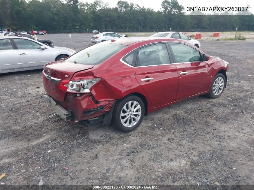 3N1AB7APXKY263837 2019 Nissan Sentra Sv