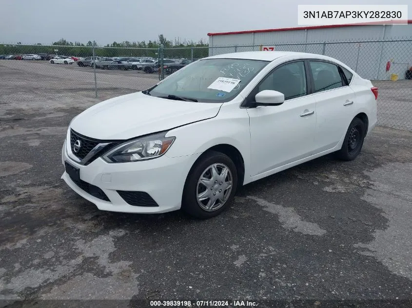 3N1AB7AP3KY282830 2019 Nissan Sentra S