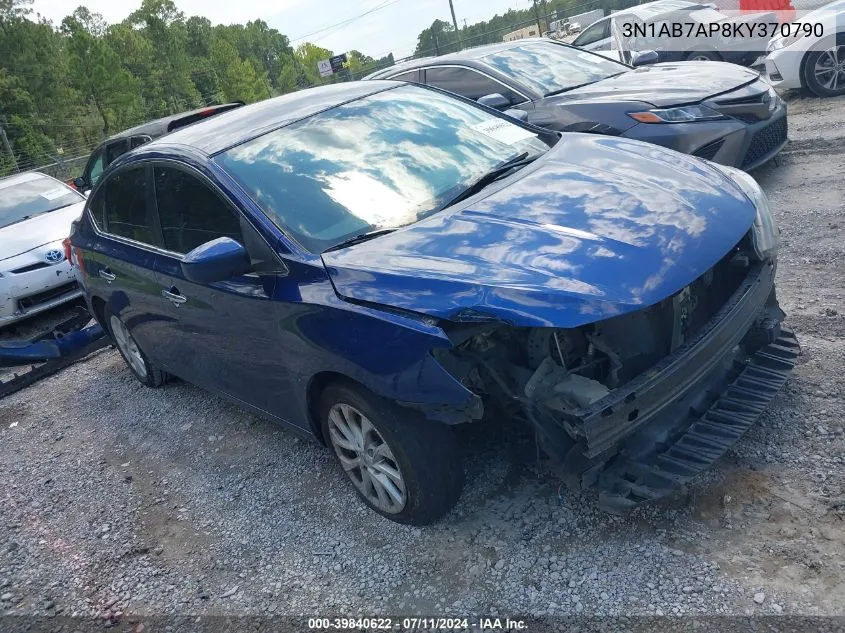 3N1AB7AP8KY370790 2019 Nissan Sentra Sv