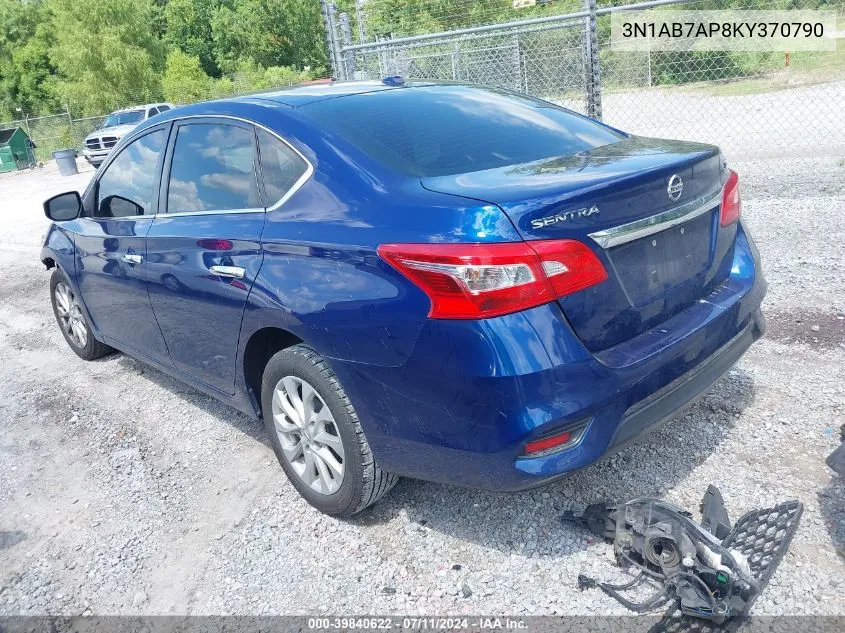 3N1AB7AP8KY370790 2019 Nissan Sentra Sv