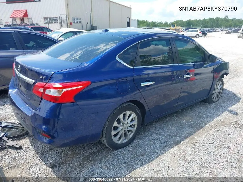 3N1AB7AP8KY370790 2019 Nissan Sentra Sv