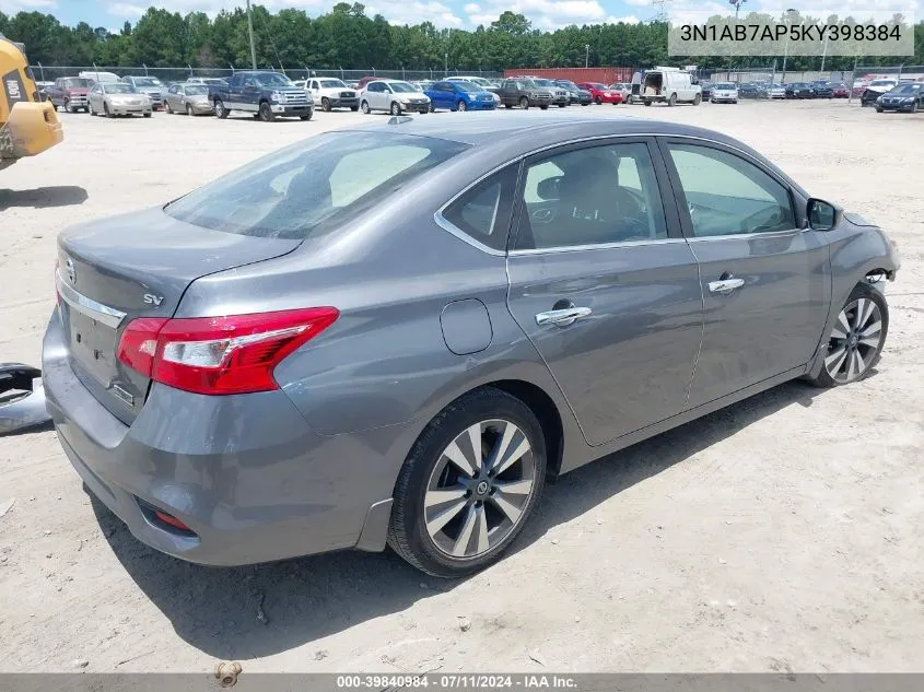 3N1AB7AP5KY398384 2019 Nissan Sentra Sv