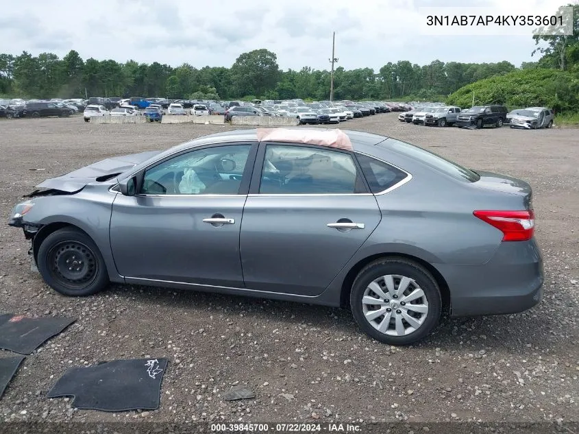 3N1AB7AP4KY353601 2019 Nissan Sentra S