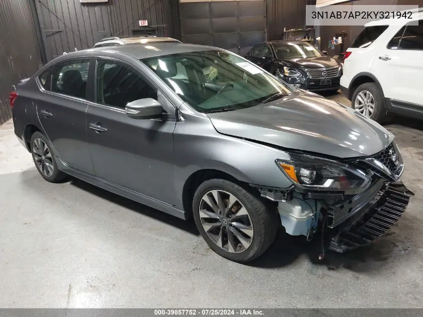 2019 Nissan Sentra Sr VIN: 3N1AB7AP2KY321942 Lot: 39857752