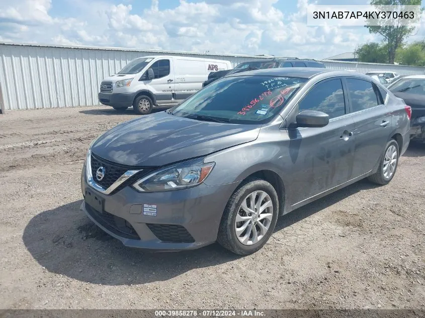 2019 Nissan Sentra Sv VIN: 3N1AB7AP4KY370463 Lot: 39858278