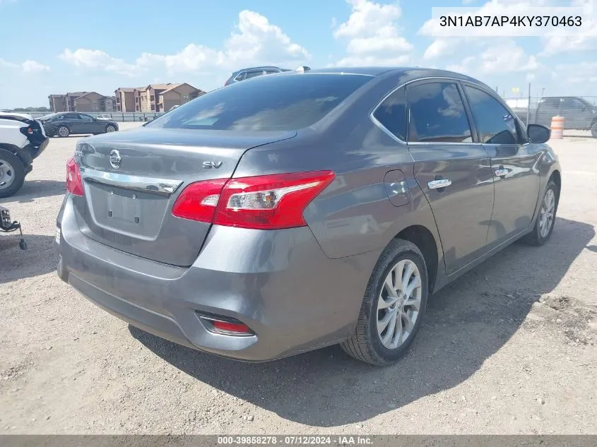 3N1AB7AP4KY370463 2019 Nissan Sentra Sv