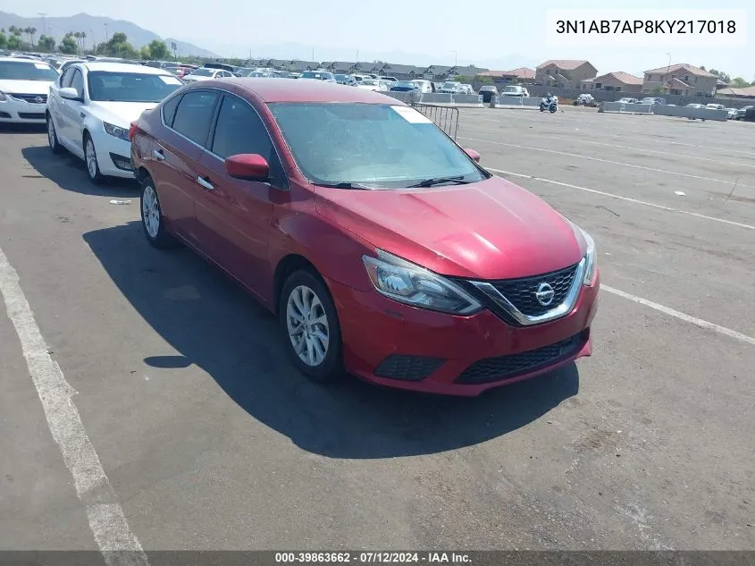 3N1AB7AP8KY217018 2019 Nissan Sentra Sv