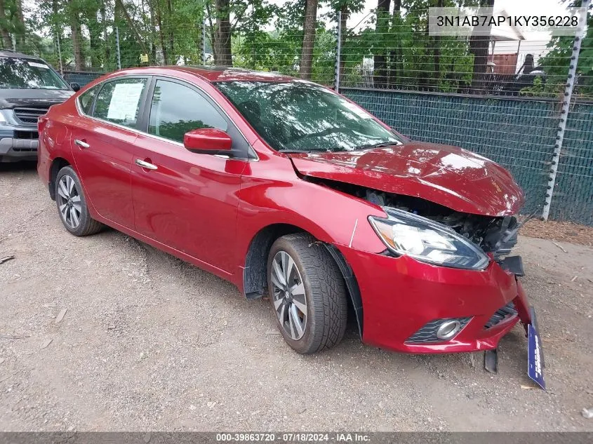 3N1AB7AP1KY356228 2019 Nissan Sentra Sv