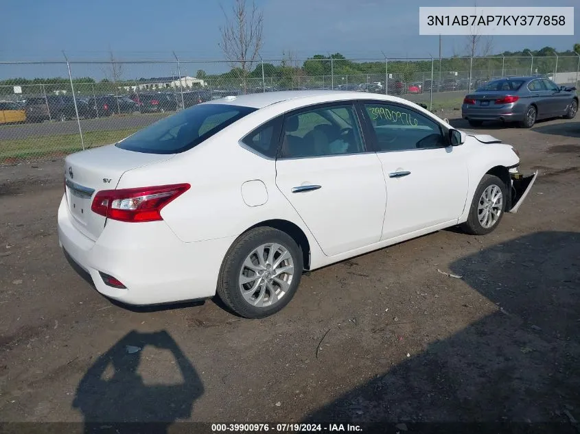 2019 Nissan Sentra S/Sv/Sr/Sl VIN: 3N1AB7AP7KY377858 Lot: 39900976