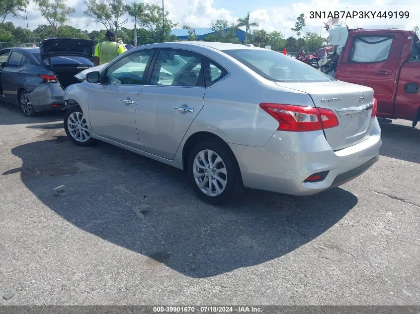 2019 Nissan Sentra Sv VIN: 3N1AB7AP3KY449199 Lot: 39901670