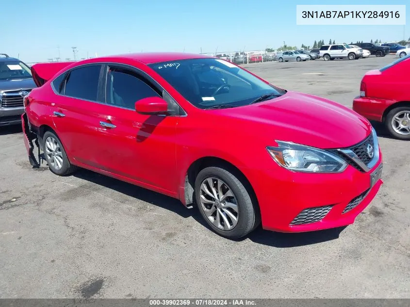 3N1AB7AP1KY284916 2019 Nissan Sentra Sv