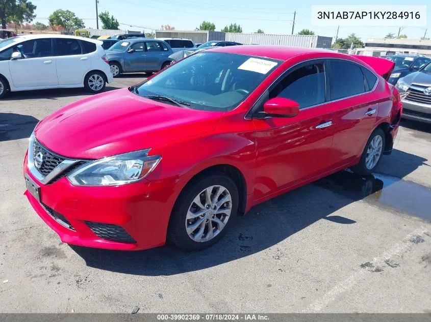 3N1AB7AP1KY284916 2019 Nissan Sentra Sv