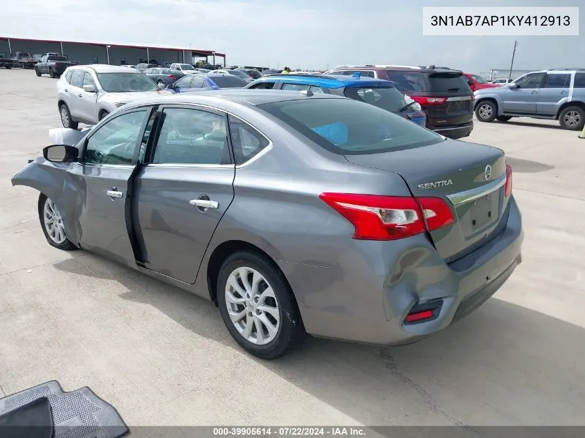 3N1AB7AP1KY412913 2019 Nissan Sentra Sv