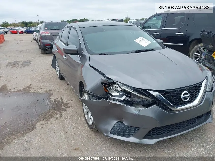 2019 Nissan Sentra S VIN: 3N1AB7AP6KY354183 Lot: 39907869