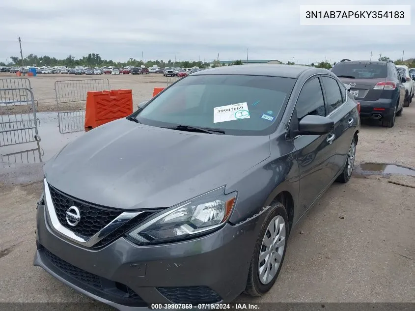 2019 Nissan Sentra S VIN: 3N1AB7AP6KY354183 Lot: 39907869