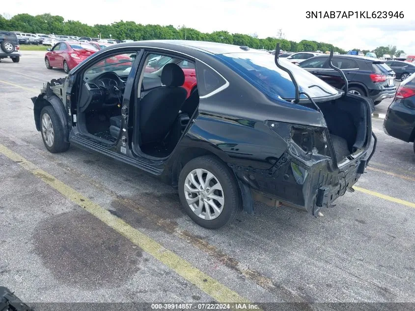 2019 Nissan Sentra Sv VIN: 3N1AB7AP1KL623946 Lot: 39914857